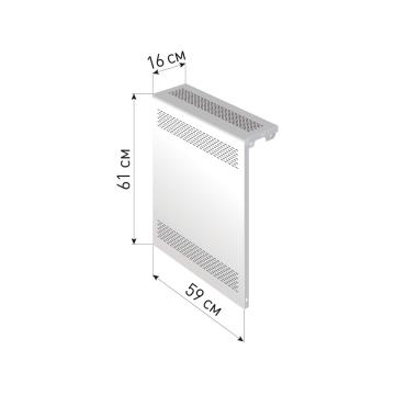 Экран для радиатора "Delta-Max" 61*59*16 Белый - Изображение 1