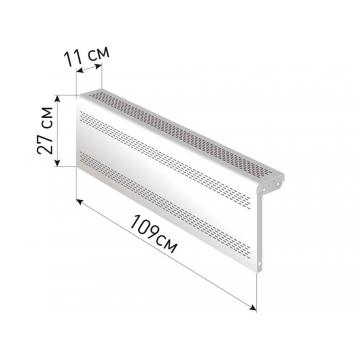 Экран для радиатора "Delta-Max" 27*109*11 Белый - Изображение 1